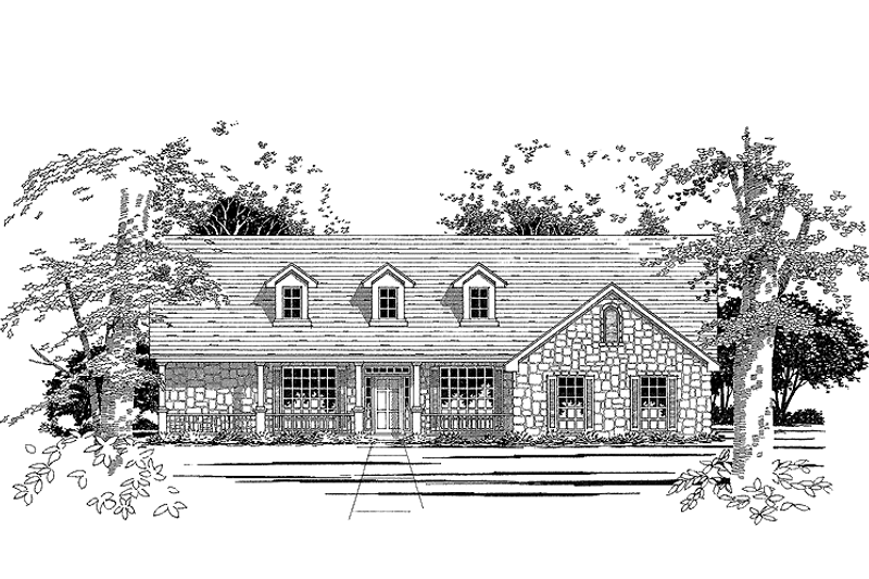 Architectural House Design - Country Exterior - Front Elevation Plan #472-217
