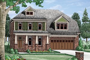 Colonial Exterior - Front Elevation Plan #927-975
