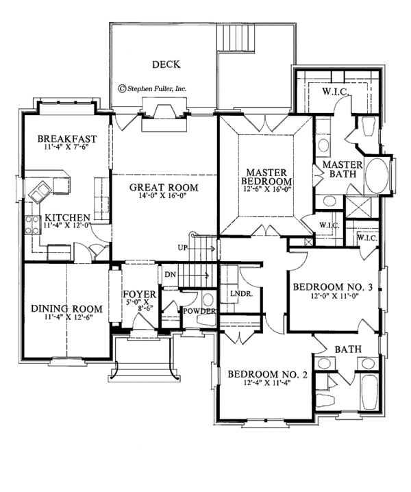 House Blueprint - Traditional Floor Plan - Main Floor Plan #429-108