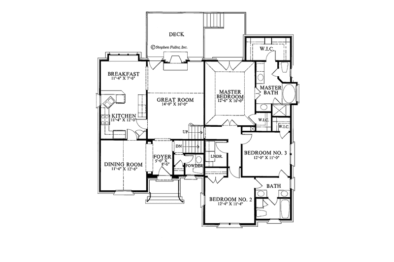 House Blueprint - Floor Plan - Main Floor for Traditional House Plan #429-108 - 3 bed, 2.5 bath