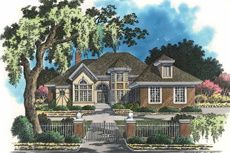 Dream House Plan - Traditional Exterior - Front Elevation Plan #930-43