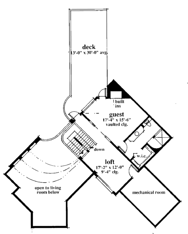 House Blueprint - Mediterranean Floor Plan - Upper Floor Plan #930-101