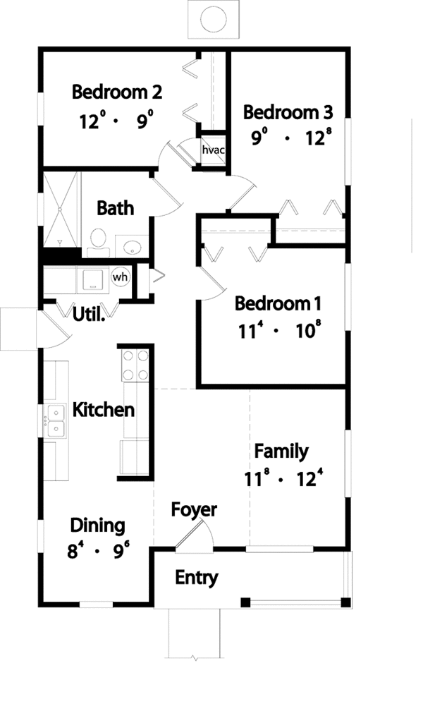 Architectural House Design - Craftsman Floor Plan - Main Floor Plan #417-635