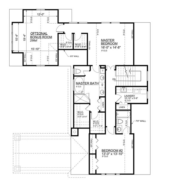 Bungalow Floor Plan - Upper Floor Plan #30-339