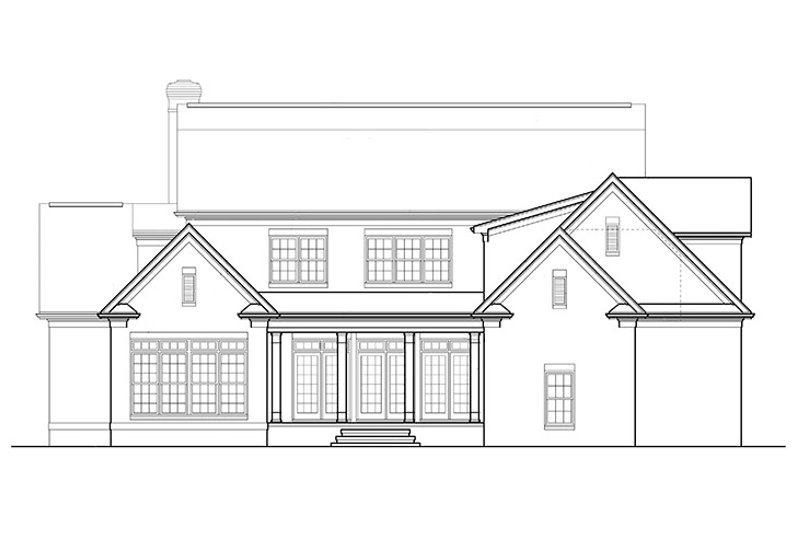 Dream House Plan - Exterior - Rear Elevation for Classical House Plan #453-427 - 5 bed, 3.5 bath