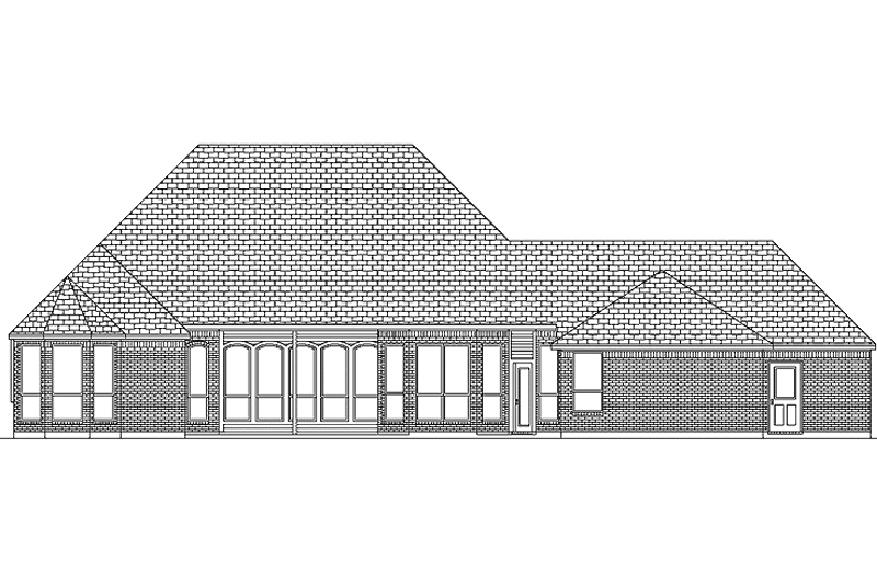Home Plan - Exterior - Rear Elevation for Traditional House Plan #84-711 - 4 bed, 3 bath