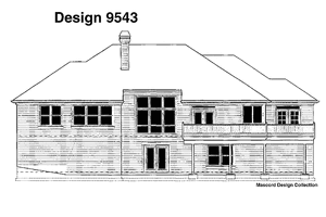 Exterior - Rear Elevation for Traditional House Plan #48-732 - 3 bed, 2.5 bath