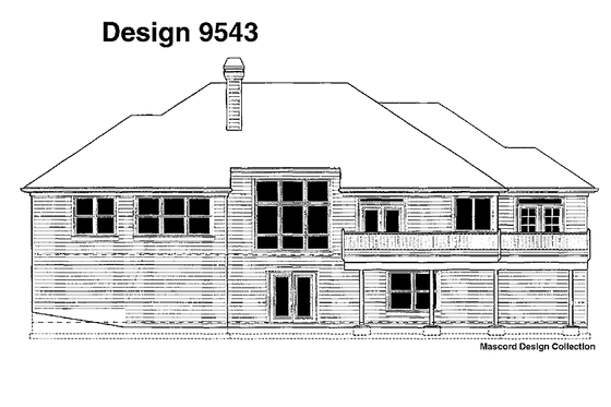 Exterior - Rear Elevation for Traditional House Plan #48-732 - 3 bed, 2.5 bath