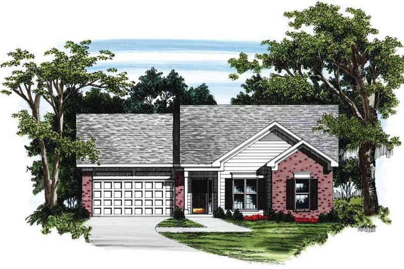 House Blueprint - Ranch Exterior - Front Elevation Plan #927-147