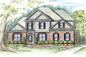 Architectural House Design - Craftsman Exterior - Front Elevation Plan #54-306