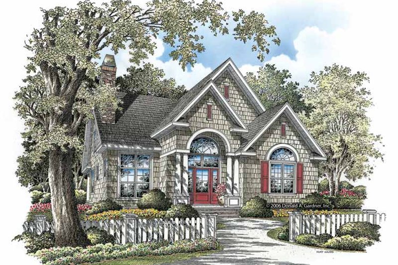 House Blueprint - Exterior - Front Elevation 3 for Traditional House Plan #929-836 - 4 bed, 3 bath