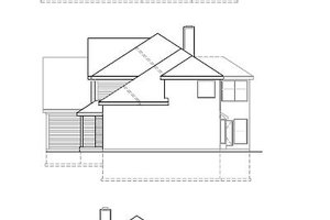 Exterior - Rear Elevation for Traditional House Plan #67-589 - 4 bed, 3.5 bath