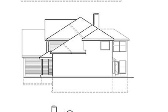 Exterior - Rear Elevation for Traditional House Plan #67-589 - 4 bed, 3.5 bath