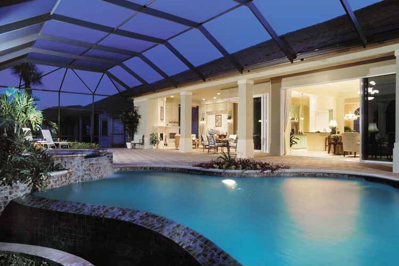 Architectural House Design - Exterior - Rear Elevation for Mediterranean House Plan #930-324 - 3 bed, 3.5 bath