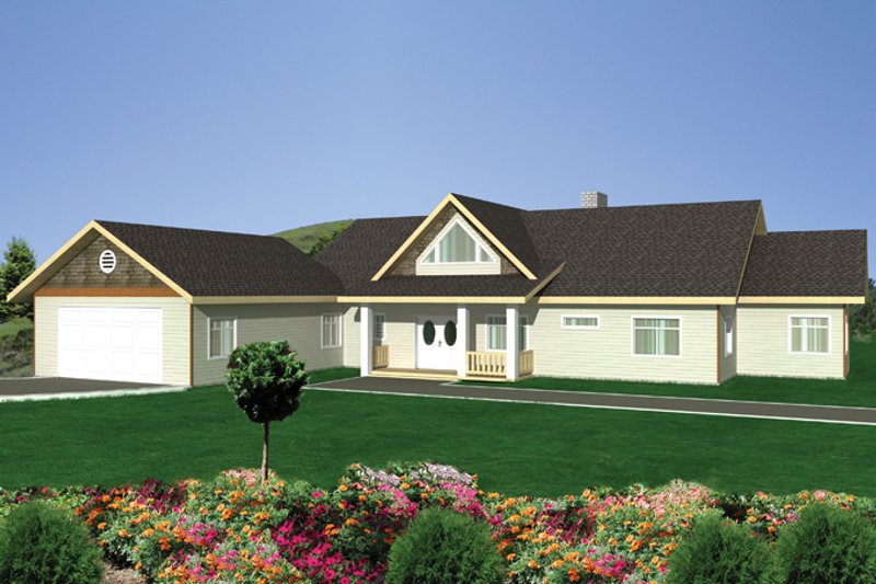 Dream House Plan - Exterior - Front Elevation 3 for Contemporary House Plan #117-849 - 3 bed, 2.5 bath
