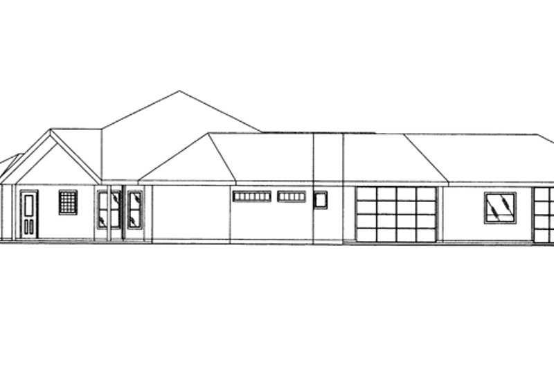 Architectural House Design - Exterior - Other Elevation 1 for Ranch House Plan #117-847 - 4 bed, 3.5 bath