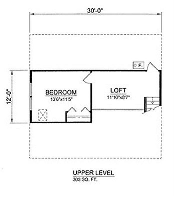 Cottage Floor Plan - Upper Floor Plan #116-220