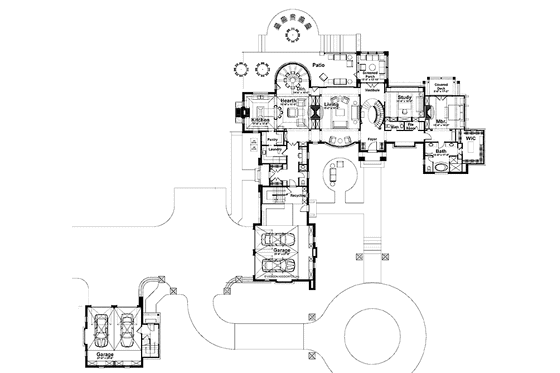 Floor Plan - Main Floor for Country House Plan #928-183 - 3 bed, 3 bath