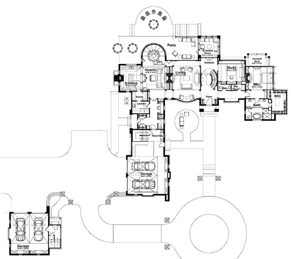 Country Floor Plan - Main Floor Plan #928-183