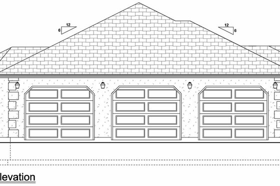 Exterior - Other Elevation for Mediterranean House Plan #126-124 - 3 bed, 2.5 bath