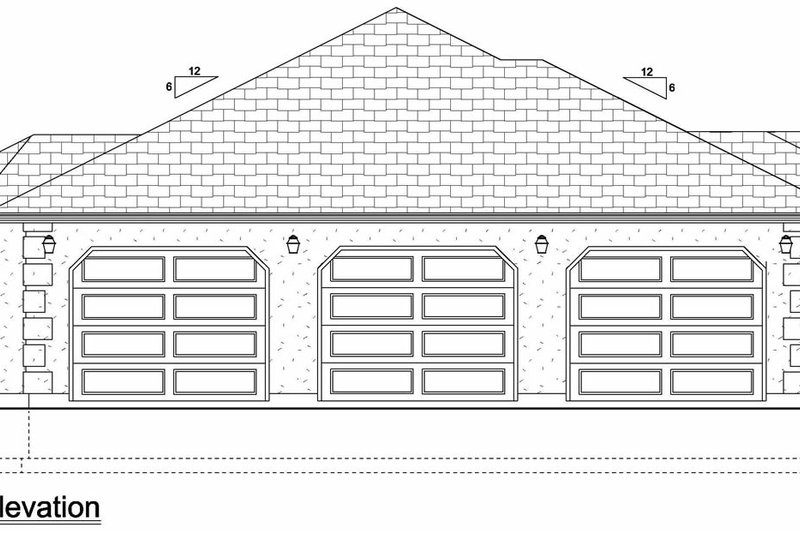 Dream House Plan - Exterior - Other Elevation for Mediterranean House Plan #126-124 - 3 bed, 2.5 bath