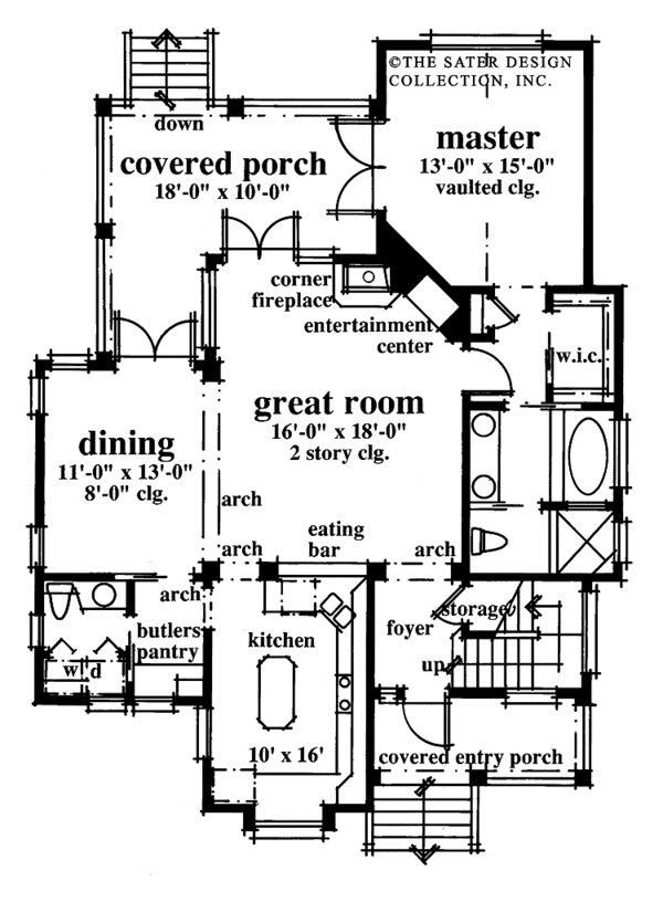 Architectural House Design - Victorian Floor Plan - Main Floor Plan #930-66