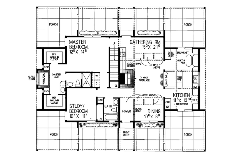 House Plan Design - Floor Plan - Main Floor for Country House Plan #72-928 - 3 bed, 3 bath