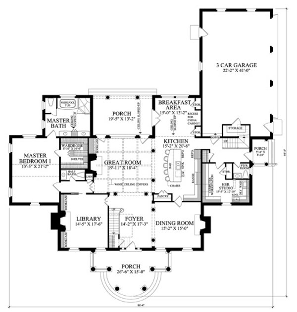 Southern Floor Plan - Main Floor Plan #137-395