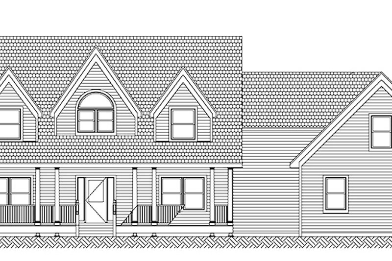 House Blueprint - Exterior - Front Elevation 5 for Colonial House Plan #1061-4 - 3 bed, 3 bath