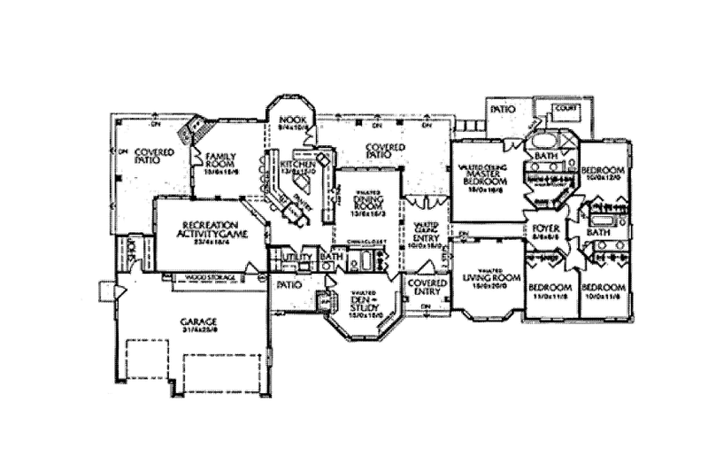 Architectural House Design - Floor Plan - Main Floor for Craftsman House Plan #303-471 - 4 bed, 3 bath