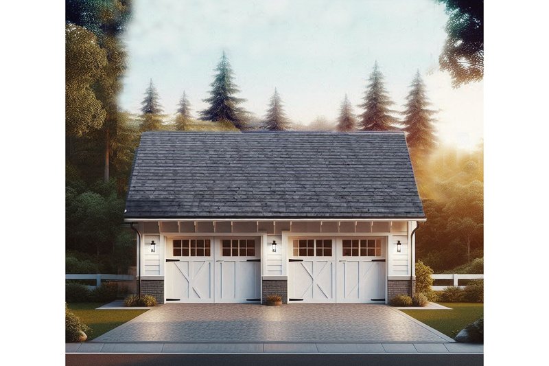 House Blueprint - Craftsman Exterior - Front Elevation Plan #515-16