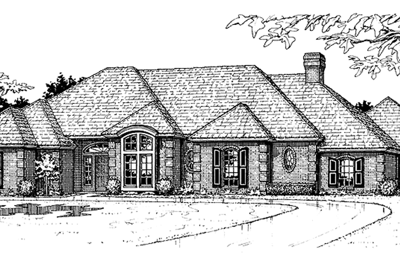 Home Plan - Exterior - Front Elevation 3 for Ranch House Plan #310-1026 - 4 bed, 3 bath