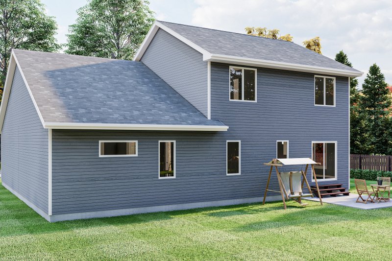 Dream House Plan - Exterior - Rear Elevation for Traditional House Plan #455-214 - 4 bed, 3.5 bath