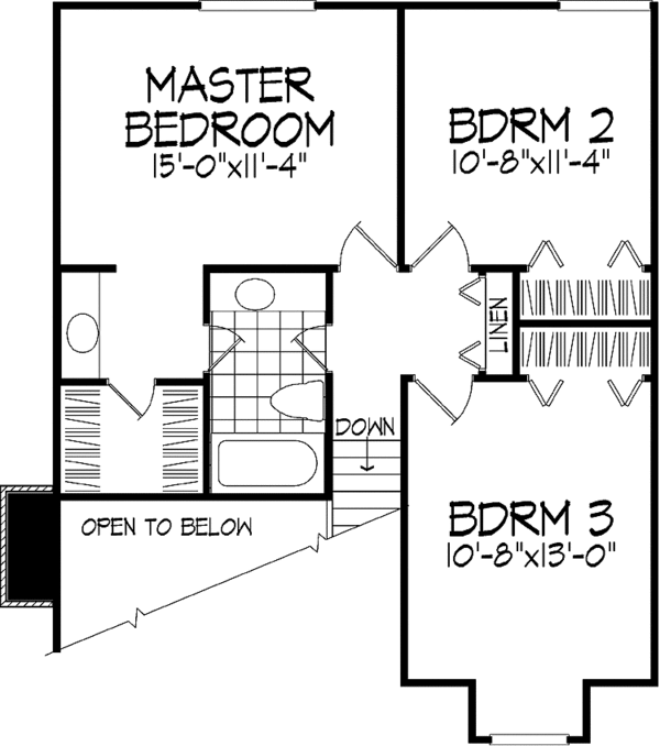 Home Plan - Contemporary Floor Plan - Upper Floor Plan #320-700