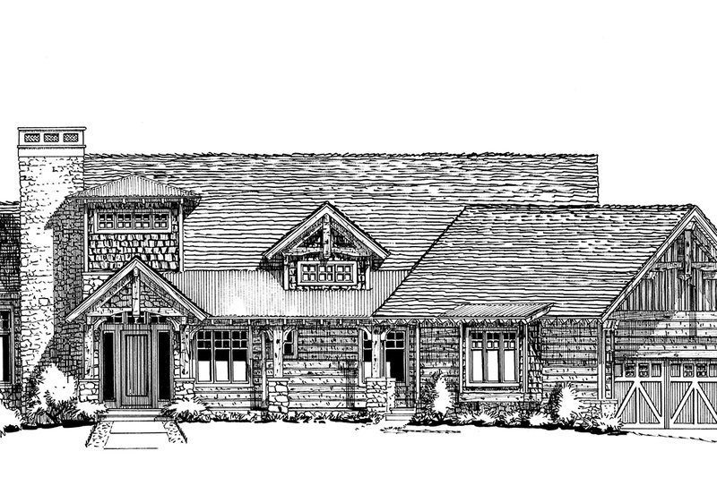 Dream House Plan - Exterior - Front Elevation 5 for Ranch House Plan #942-32 - 4 bed, 4.5 bath