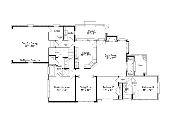 Architectural House Design - Country Floor Plan - Main Floor Plan #429-385