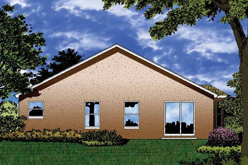 Architectural House Design - Exterior - Rear Elevation for Contemporary House Plan #1015-30 - 3 bed, 2 bath