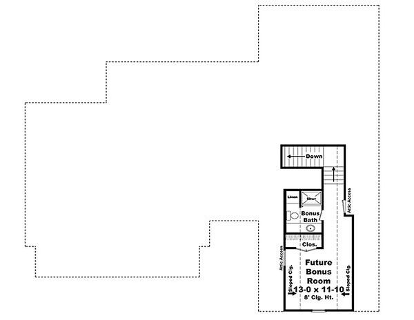 House Plan Design - Craftsman Floor Plan - Upper Floor Plan #21-292
