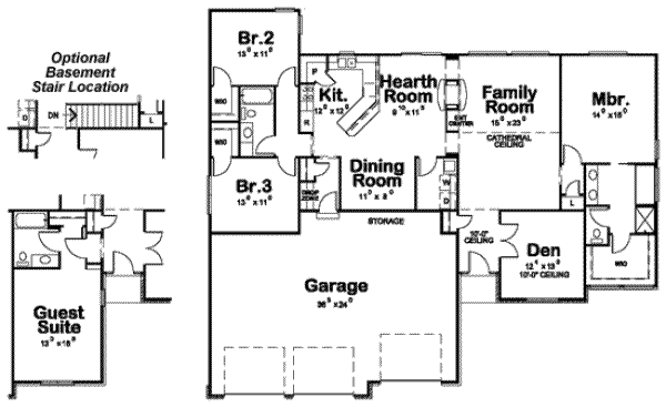 Dream House Plan - European Floor Plan - Main Floor Plan #20-1782