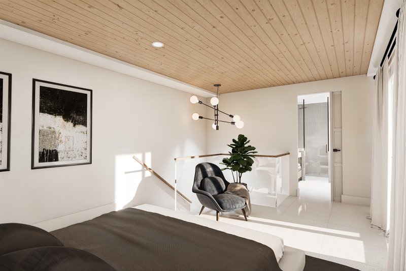 Dream House Plan - Interior - Master Bedroom 1 for Modern House Plan #23-2831 - 2 bed, 2 bath