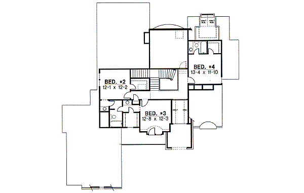 European Floor Plan - Upper Floor Plan #67-284