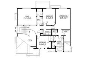 Floor Plan - Upper Floor for Country House Plan #132-416 - 5 bed, 4.5 bath