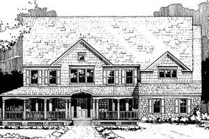 Home Plan - Exterior - Front Elevation for Country House Plan #953-48 - 4 bed, 3.5 bath