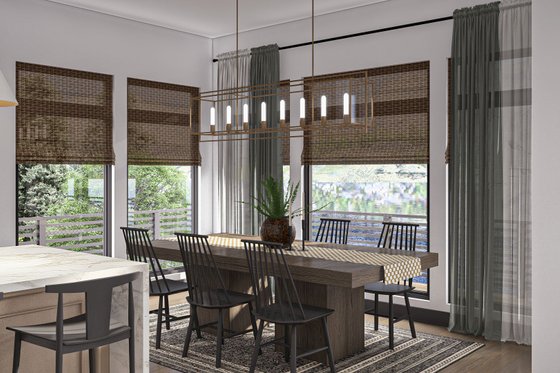 Interior - Dining Room 1 for Beach House Plan #455-483 - 2 bed, 2.5 bath