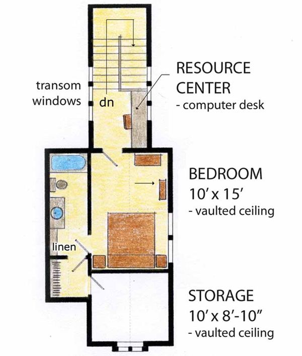 Architectural House Design - Cottage Floor Plan - Upper Floor Plan #410-3568