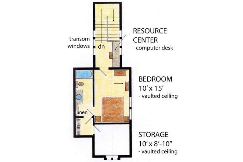 House Plan Design - Floor Plan - Upper Floor for Cottage House Plan #410-3568 - 3 bed, 4.5 bath