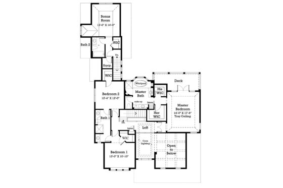 Floor Plan - Upper Floor for Victorian House Plan #930-198 - 3 bed, 3.5 bath