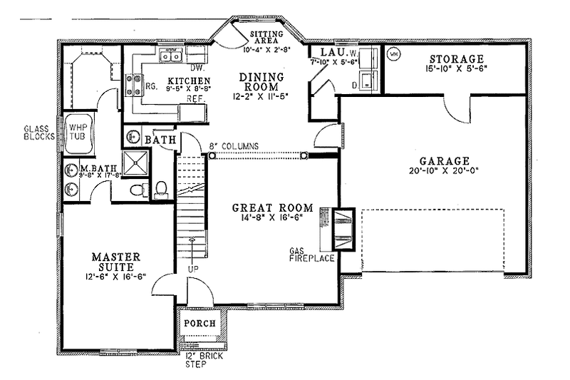Home Plan - Floor Plan - Main Floor for Traditional House Plan #17-3260 - 3 bed, 2.5 bath