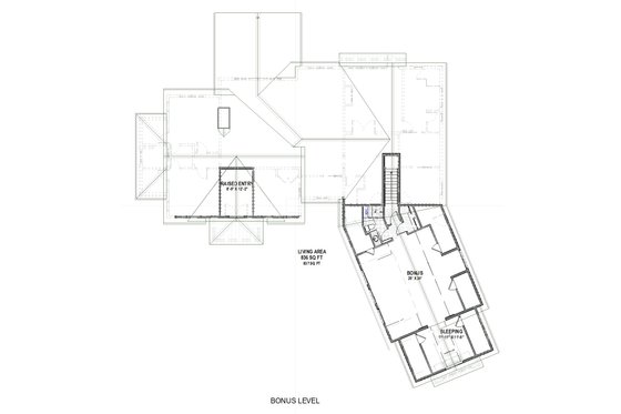Floor Plan - Upper Floor for Craftsman House Plan #1069-29 - 3 bed, 2.5 bath