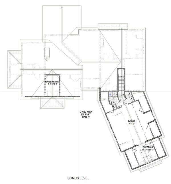 Traditional Floor Plan - Upper Floor Plan #1069-29